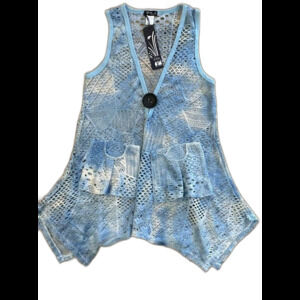 Crochet Cover Up Top Lilly Firmiana One Size Boho Beach Hippie Festival